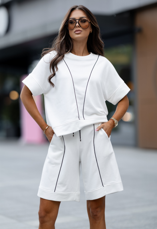 Dres bluza z bermudami - NASTI ECRU