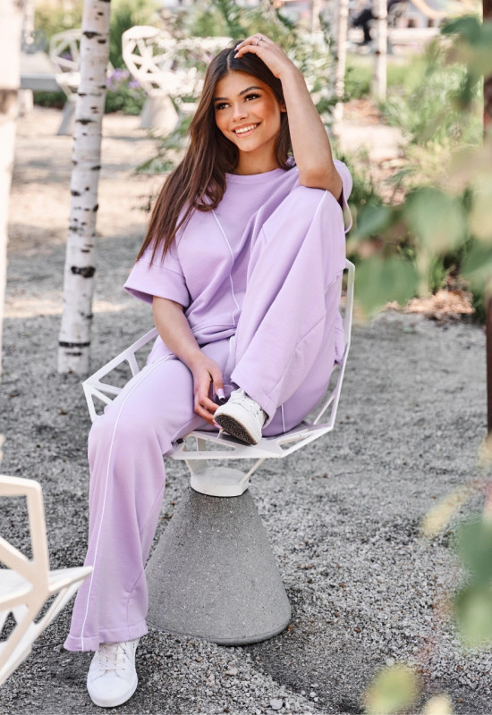 Szerokie spodnie szwedy - NASTI LILA