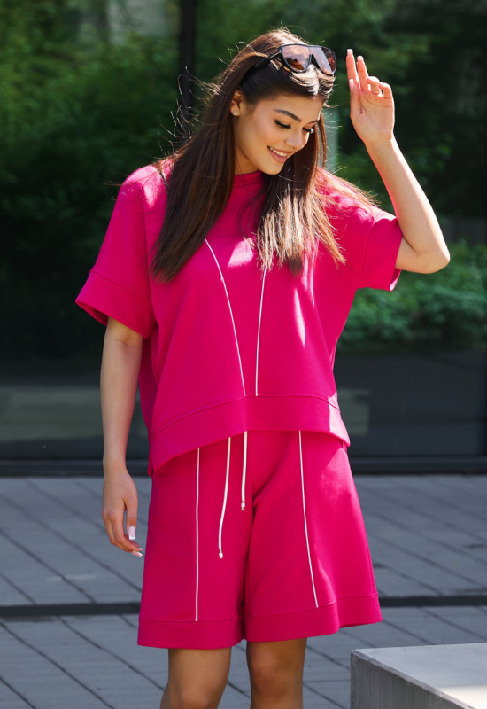 Dres bluza z bermudami - NASTI FUCHSIA