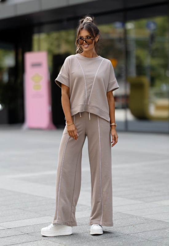 Dres bluza i szerokie spodnie - NASTI LATTE