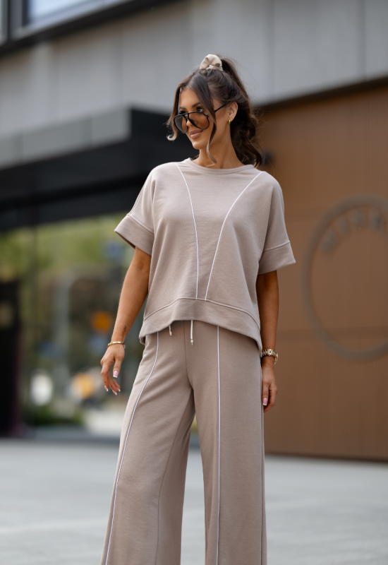 Dres bluza i szerokie spodnie - NASTI LATTE