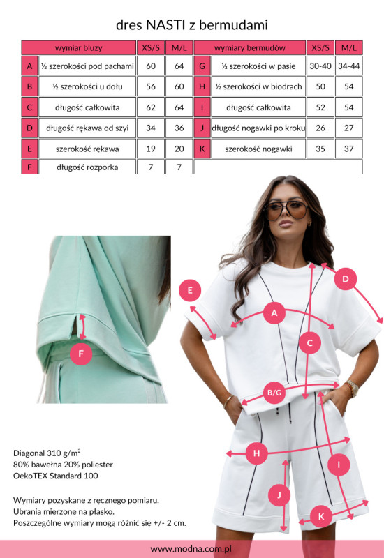 tabela z rozmiarami NASTI