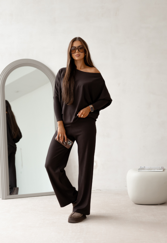 Komplet elegancki damski - CLOE CHOCOLATE