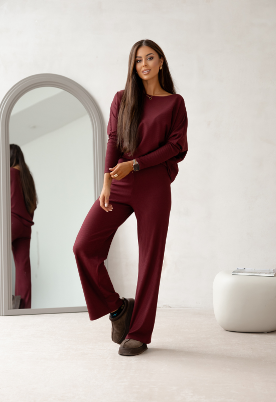 Komplet elegancki damski - CLOE RED WINE