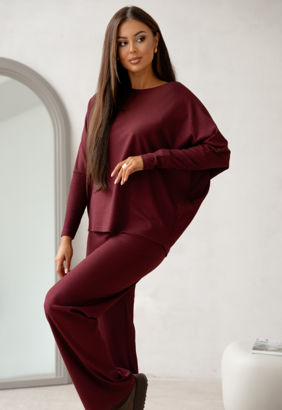 Komplet elegancki damski - CLOE RED WINE