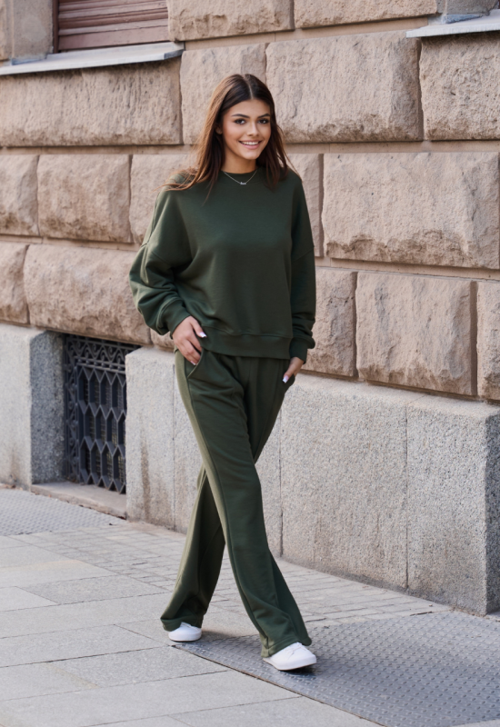 Dresowy komplet khaki - SARA KHAKI