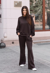 Dresowy komplet brązowy- SARA CHOCOLATE