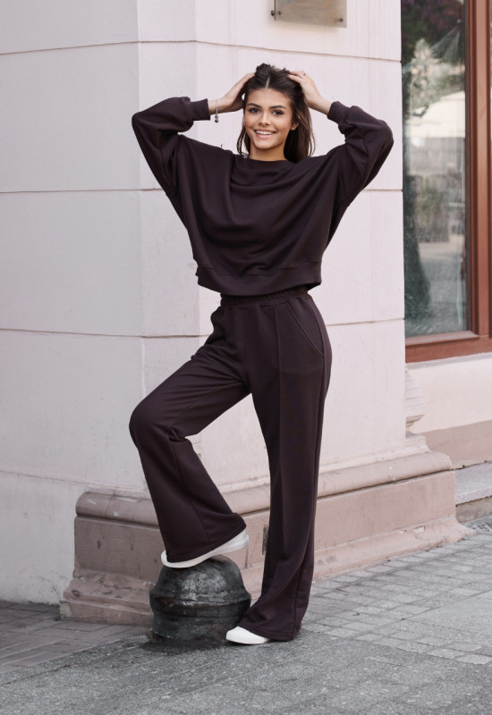 Dresowy komplet brązowy- SARA CHOCOLATE