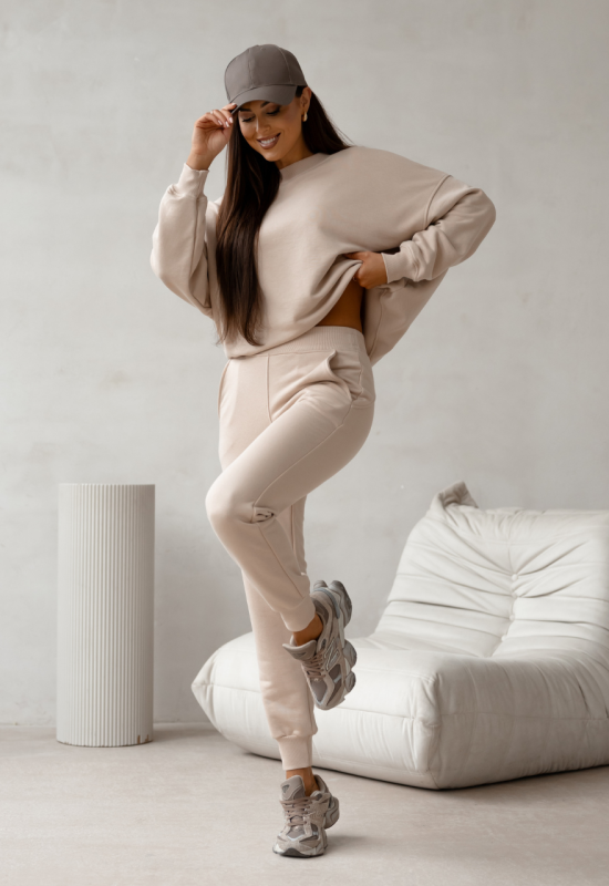 Dres damski beżowy komplet - COMFY 2.0 CAMEL