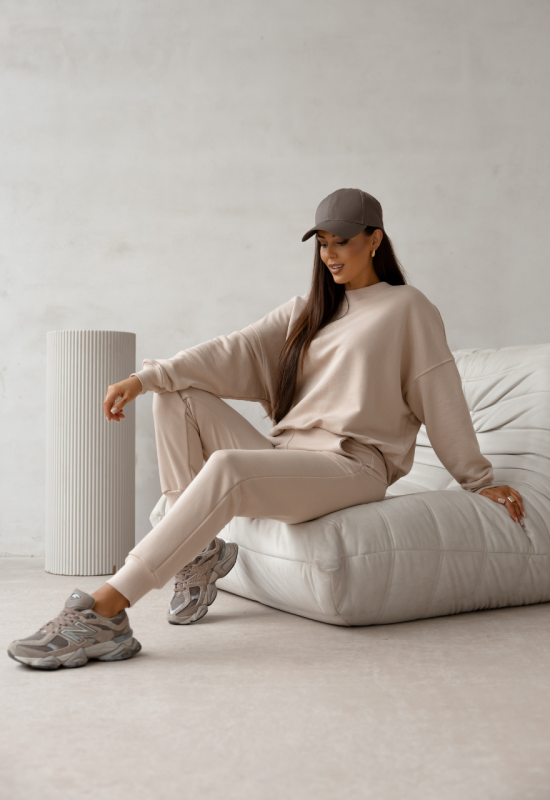 Dres damski beżowy komplet - COMFY 2.0 CAMEL